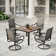 Dawlton 4 - Person Metal Patio Dining Set with Square Table