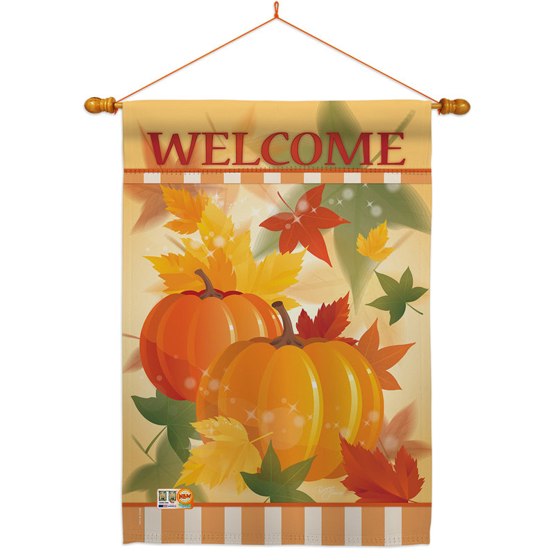 Double Sided 40'' H x 28'' W Polyester Thanksgiving Flag Set