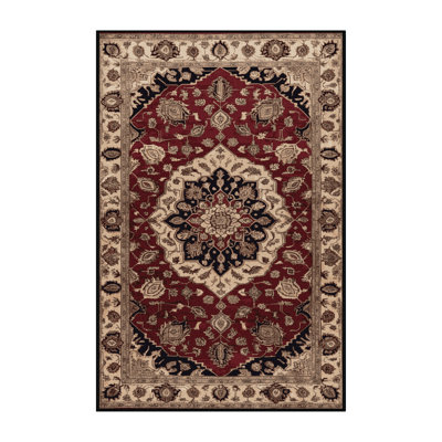 Machine Washable Persian Brown Area Rug
