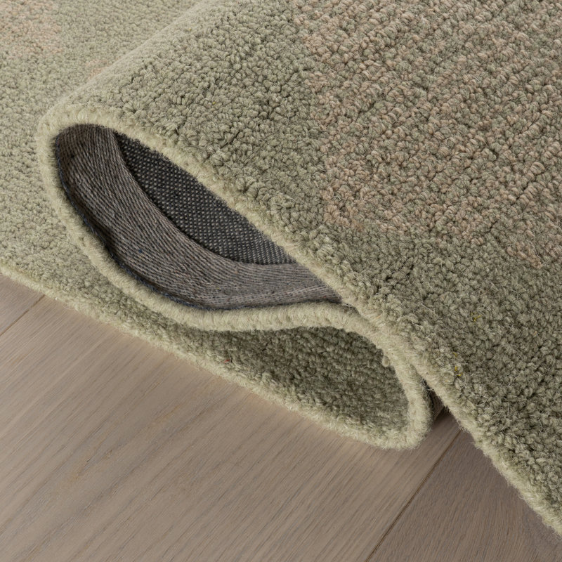Nivora Tufted Diamond Area Rug, Rectangle 5' x 8', Green
