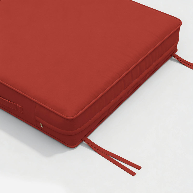Coussins de chaise d'extérieur pour l'extérieur, coussins de chaise de patio résistants à l'eau avec poignée et fond antidérapant