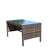 Patio Furniture Coffee Table - Clear Glass, Brown , , 180 Lbs Capacity With Tempered Glass Water