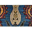 Tapis oriental traditionnel en laine noué à la main bleu 8 pi 2 po x 9 pi Ziegler