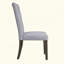 Ensemble de 2 chaises d'appoint rembourrées en lin gris, finition chêne gris
