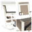 3-Piece HDPE & Wicker Rocking Chair Set - Oversized 380LB Capacity Rockers