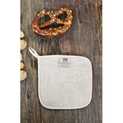 Thieffry Belgian Linen Potholder, Raw Natural