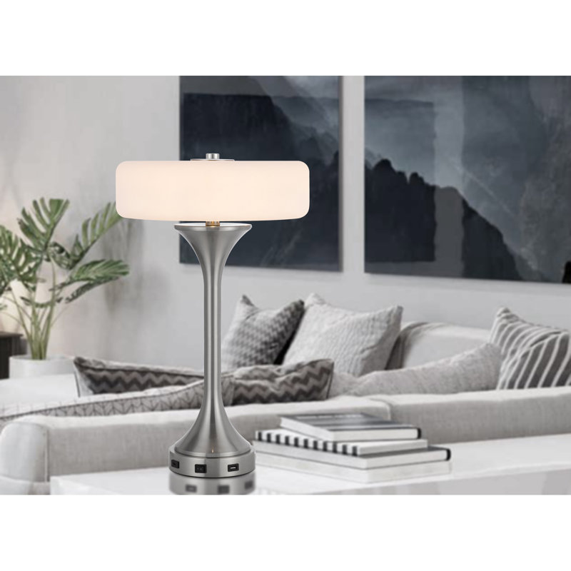 Earnstine Metal USB Table Lamp