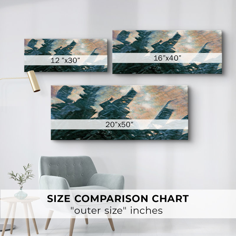 Cabana View Monet II - Toile tendue avec châssis - Prêt à accrocher, H 12 po x l 30 po