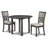 Ziemer 2 - Person Solid Wood Top Four Leg Dining Set-81447741-81447713