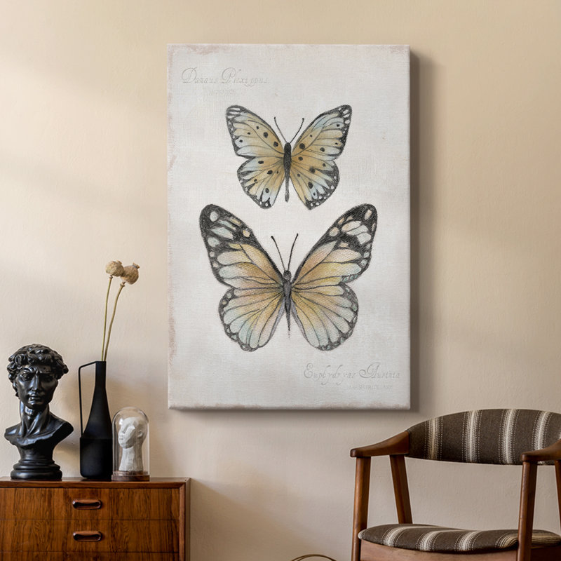Papillons rétro I - galerie Cavas sur mesure, H 27 po x l 18 po