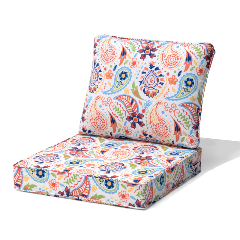 Latitude Run® 4.7'' Thick Outdoor Seat / Back Cushion, Paisley