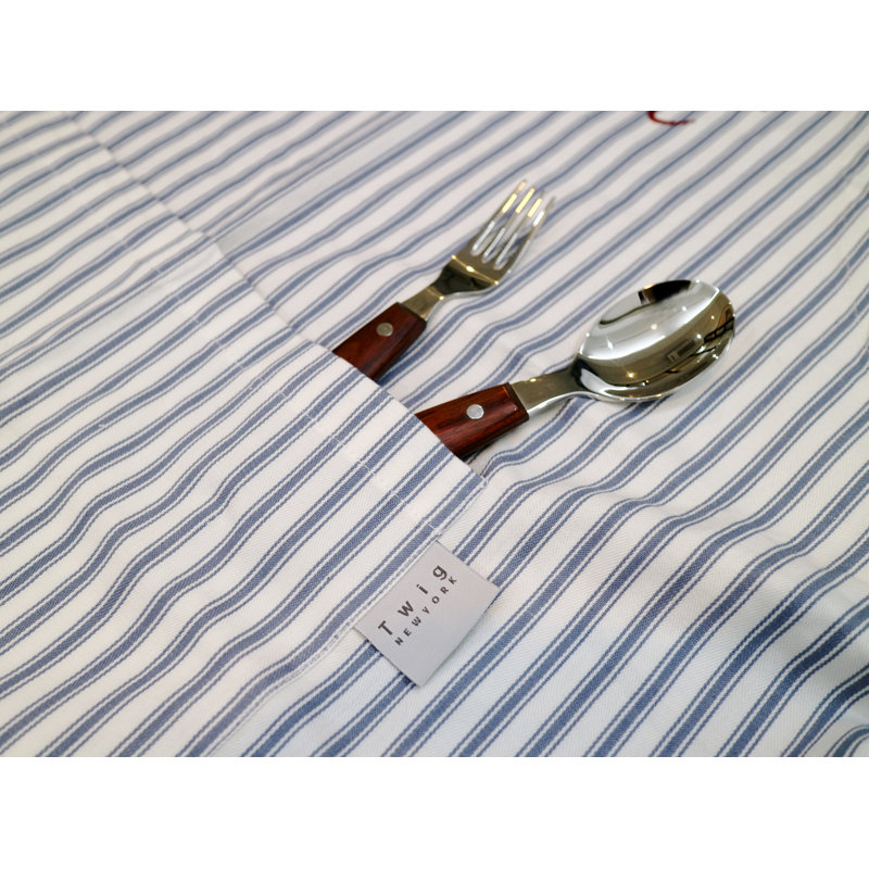 Blue Stripe Bib Apron
