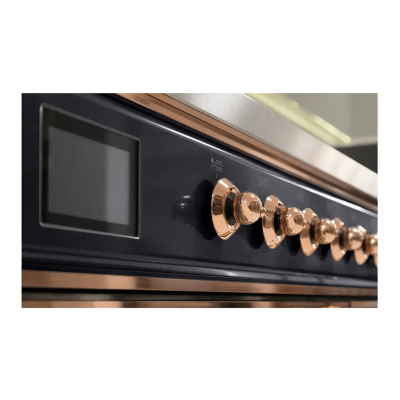 Majestic II 60" 5.02 cu. ft. Freestanding Dual Fuel Range with Griddle, Matte Graphite/Copper, Liquid Propane