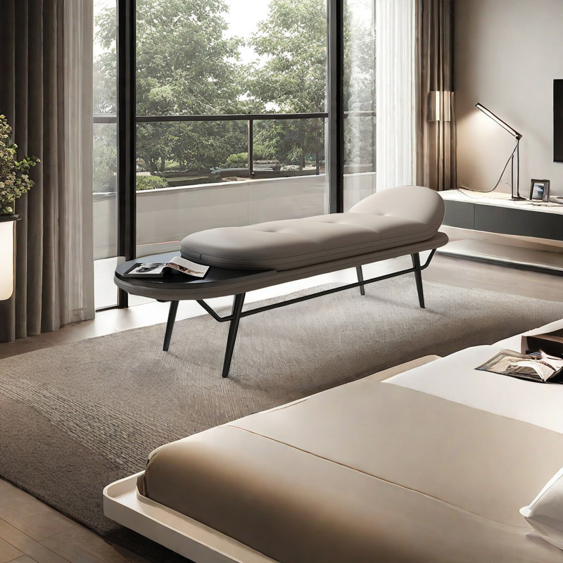 Banc rembourré en cuir Luxury Luxury