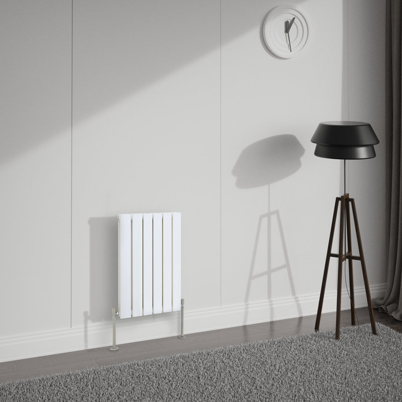 Shonna Vertical Double Flat Panel Radiator, Gloss White, 60cm H x 40.8cm W