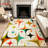 Geometric Starburst Mid Century Modern Pattern Area Rug, Machine Washable Non Slip, Indoor Decor for Living Room Bedroom Entryway Front Door Kitchen Balcony Apartment Cozy Home-129037036