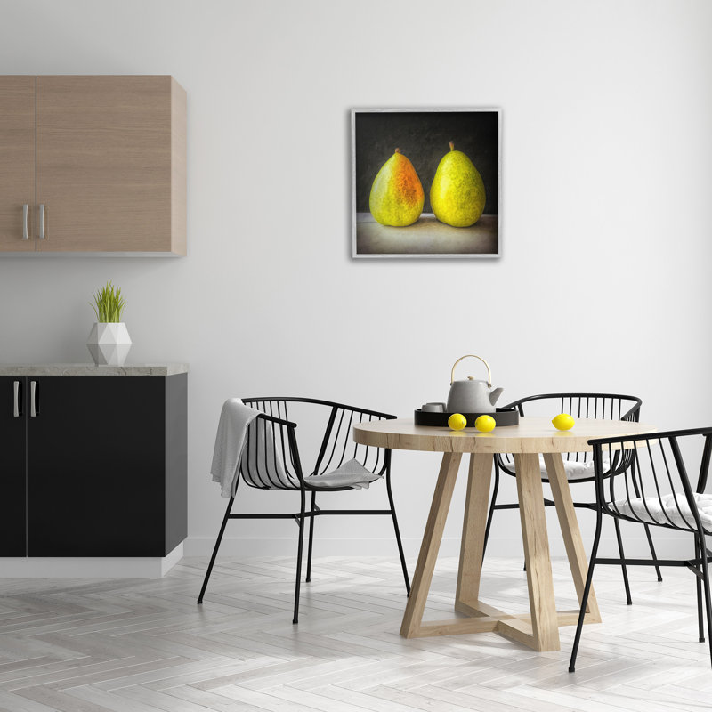 Poire, duo, nature morte, estampe numérique encadrée par GraffiTee Studios, Estampe numérique Farmhouse, H 24 po x l 24 po
