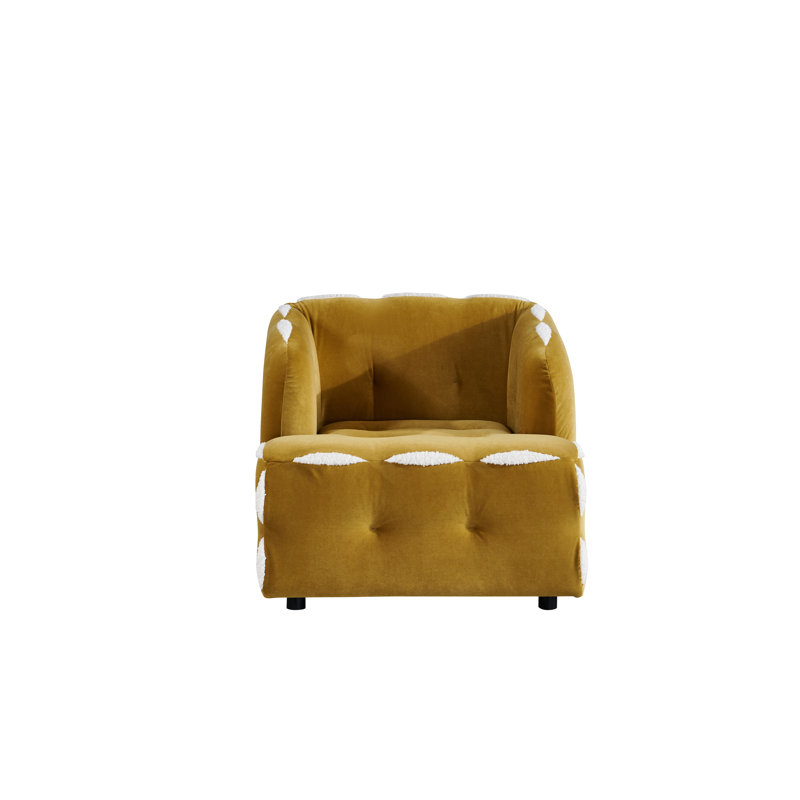 Fun Chair, Yellow Velvet