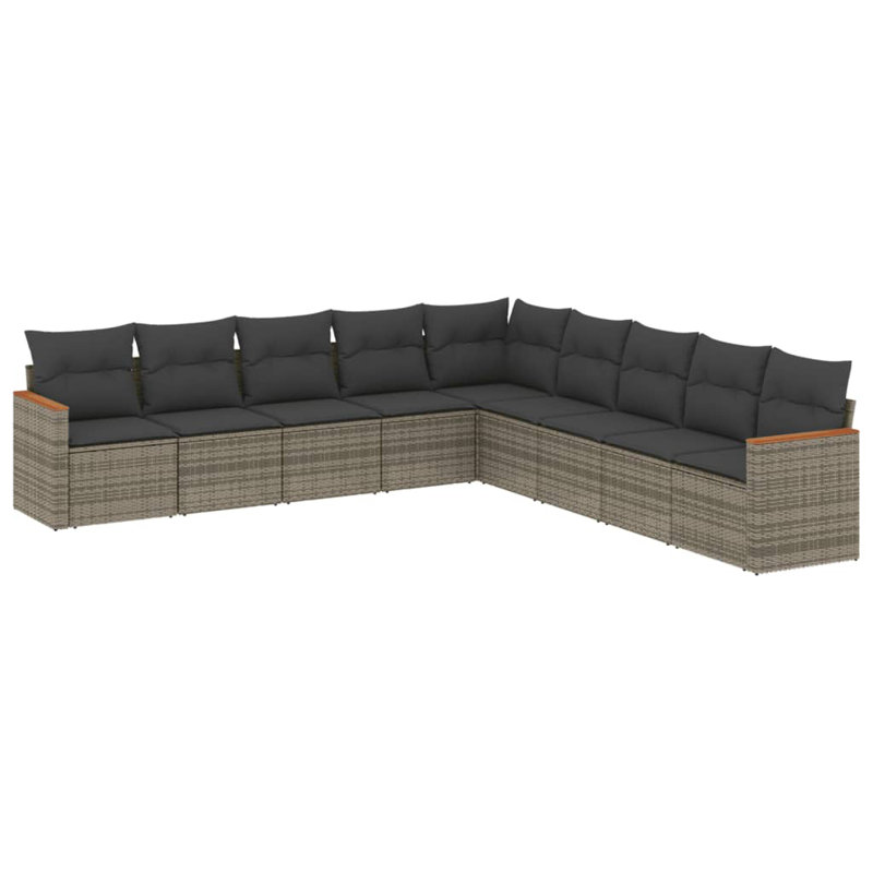 Grand canapé modulaire en rotin PE Vidaxl