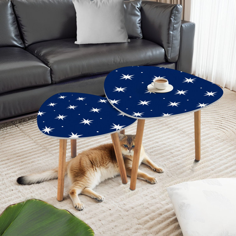 Ensemble de 2 tables basses gigognes Triangle