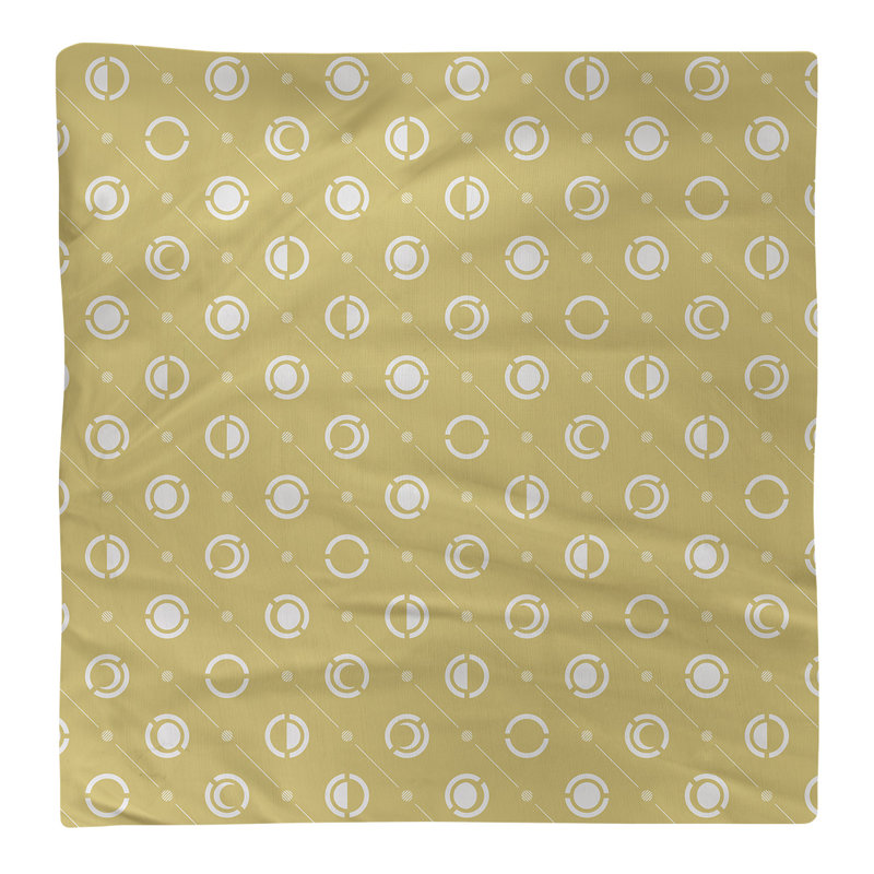 Serviette de coton deux couleurs en lune à phases Noira Gothard, H 0,1 po x l 22 po x P 22 po, Jaune, Sergé de coton