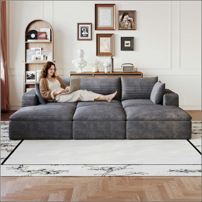 Canapé 102 po Cloud avec rembourrage en coton moelleux et bricolage