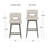 Villeneuve Wood Upholstered Key Back Adjustable Swivel Stool-1758003212