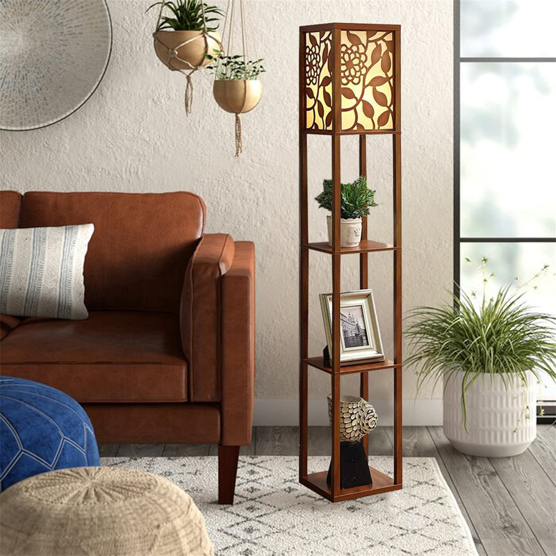 Daizhon 160cm Traditional Floor Lamp, Walnut