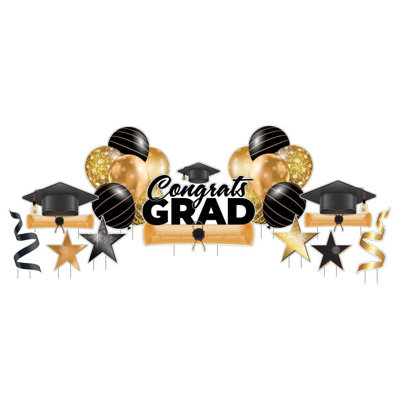 11 Piece Congrats Grad Garden Stake Set