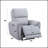 Jeromie Gray Synthetic Leather Power Motion Recliner With USB And Type C Ports For Comfort And Convenience
