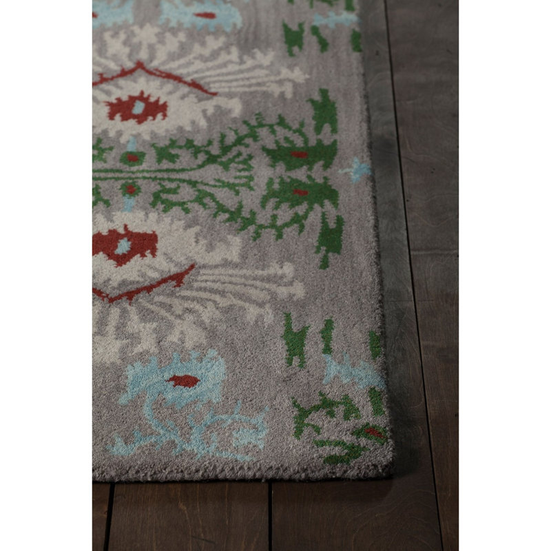 Tapis en laine touffeté à la main Plyler, Rectangle 5 pi x 7 pi