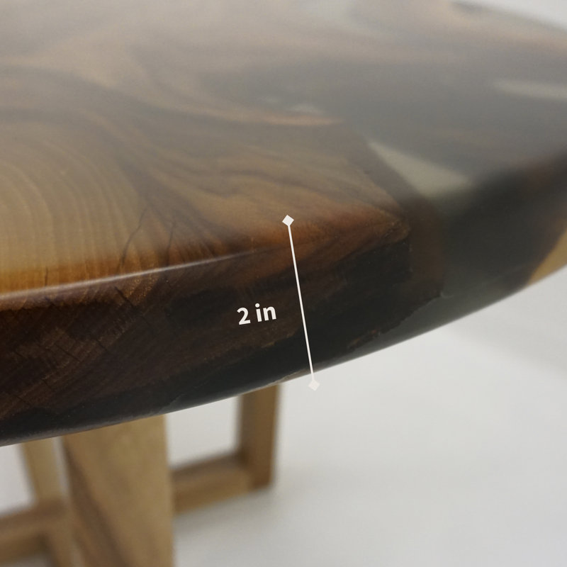 Oval Walnut Wood Dining Table