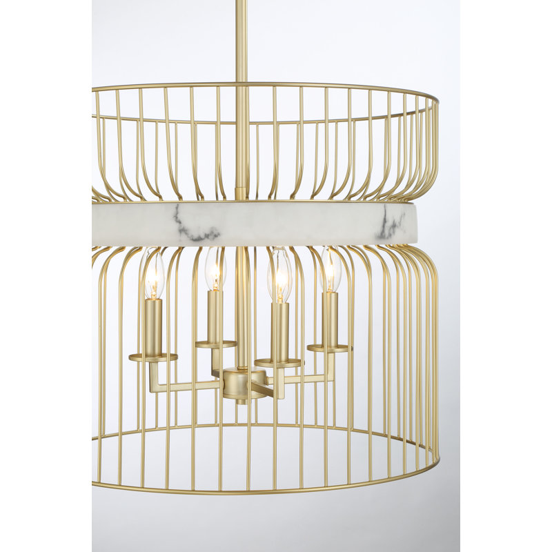 Everly Quinn Park Slope Nouveau Gold Pendant Light