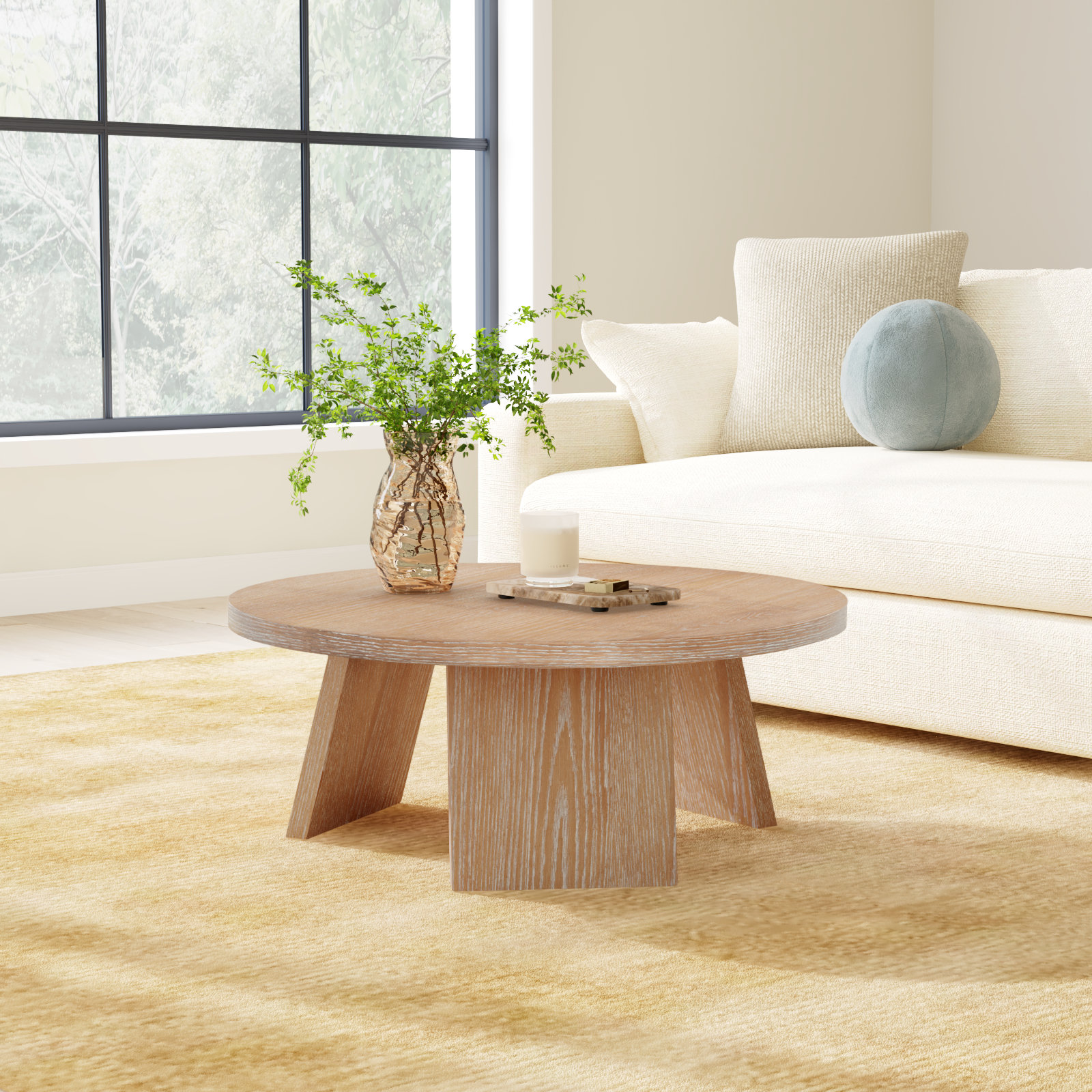 Mattelynn 36" Coffee Table, Rustic Oak