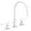 East Linear Widespread Bathroom Faucet with Drain Assembly-427952595