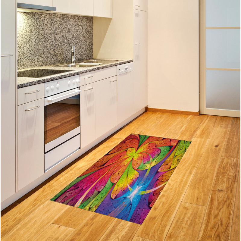 Floral High Density Long Fiber Poly Threads Decorative Area Rug Carpet, Rectangle 2'7" x 5'
