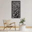 Art mural minimaliste en métal - Arbre et nature - Décoration moderne en métal noir pour le salon, la chambre à coucher ou le bureau