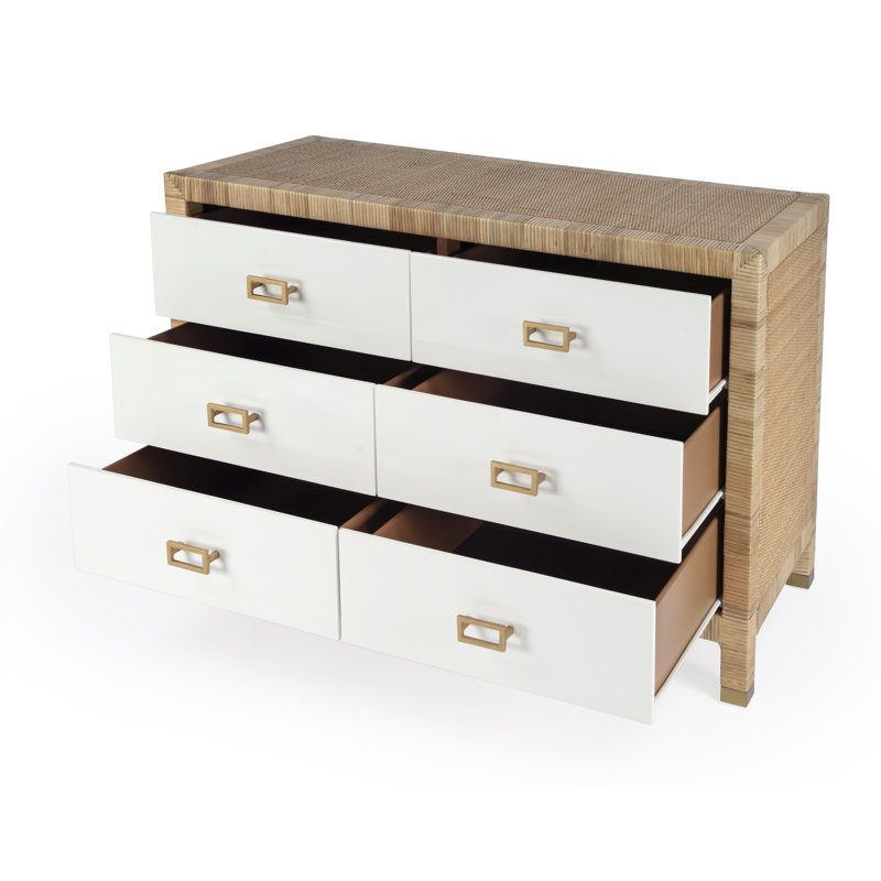 Janell 6 Drawer 44" W Double Dresser