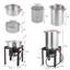 Ensemble de friteuse à gaz de 30 pte et friteuse à poisson de 10 pte OuterMust, friteuse à dinde en aluminium de 50 000 BTU avec panier et brûleur, allumage électronique, idéal pour le crabe, le poisson, le poulet frit et la dinde