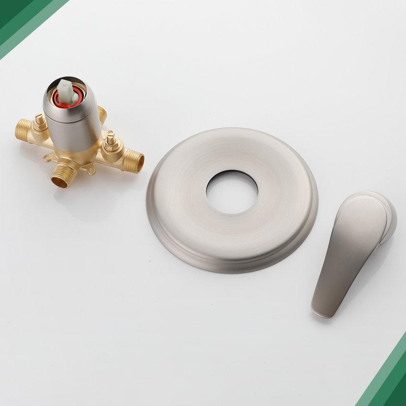 Tub & Shower Faucet with Rough in-Valve, Brushed Nickel