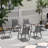 Patio Chairs Set Of 4, Outdoor Lightweight Stackable Dining Chairs W/all-weather PVC-coated polyester Fabric & Metal Frame-979682709