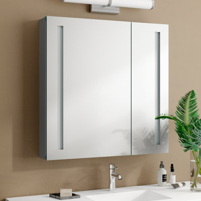 Armoire à pharmacie désembueur à DEL 30 po x H 30 po x P 5 po Dili