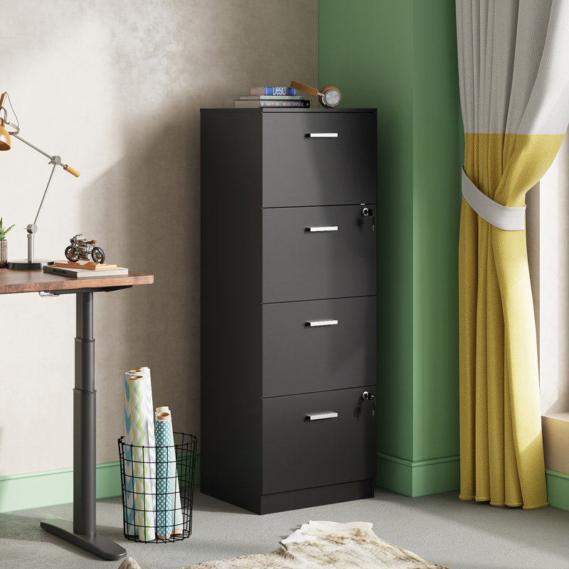 Classeur en bois, classeur, Noir