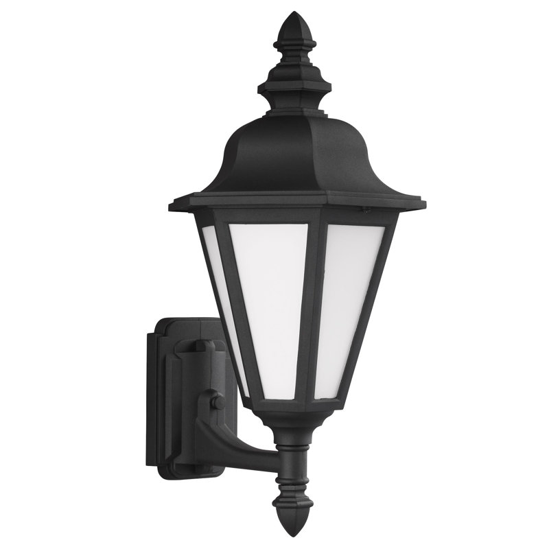 Brentwood Medium Uplight One Light Outdoor Wall Lantern from Generation Lighting , Black, No