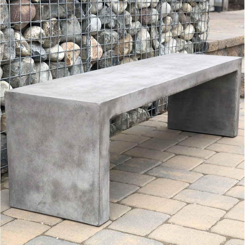 Lionel Cement Outdoor Bench