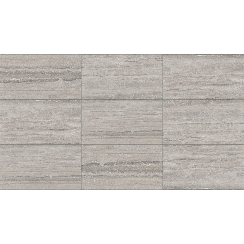 Carreau de mur et de plancher en porcelaine 24 po x 48 po, gris