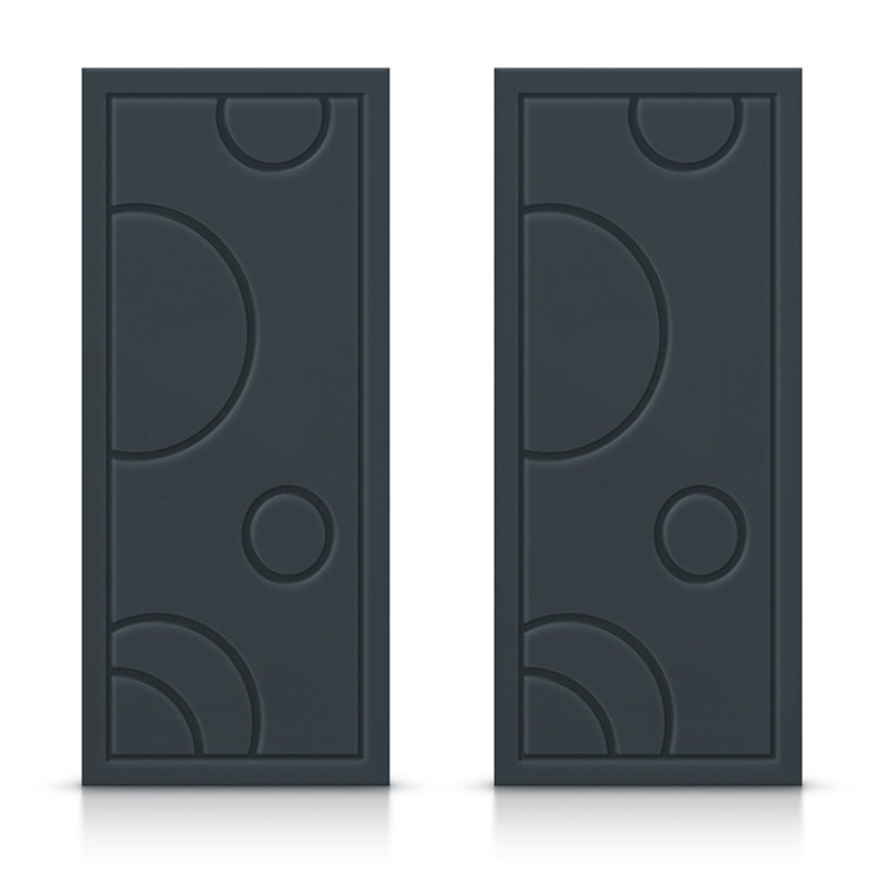 Portes de placard coulissantes à panneaux, Gris anthracite, 60 po x 80 po