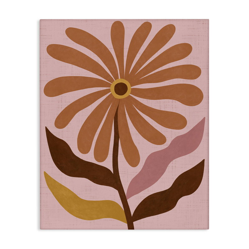  «Boho Retro Flower Bloom», art mural sur toile par Nina Seven, H 48 po x l 36 po