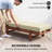 Set of 2 Cream White Outdoor Chaise Lounge Cushions, 4 Inch Thick 21 x 72 Inch Weather Resistant Patio Chair Pads with Fastening Ties