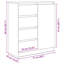 Sideboard With Drawers 71X35x84 Cm Engineered Wood-706542681